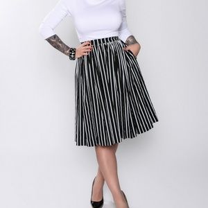 Pinup Girl Clothing Victorian Stripe Jenny skirt